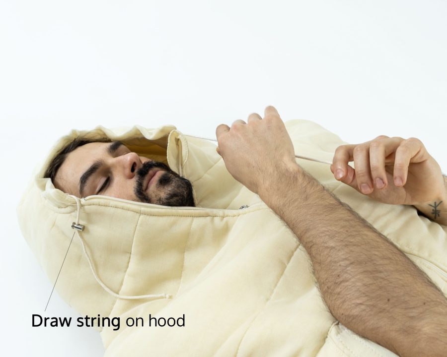 Nomad Heat Wool-sovepose Trek Pro - aftagelig hætte