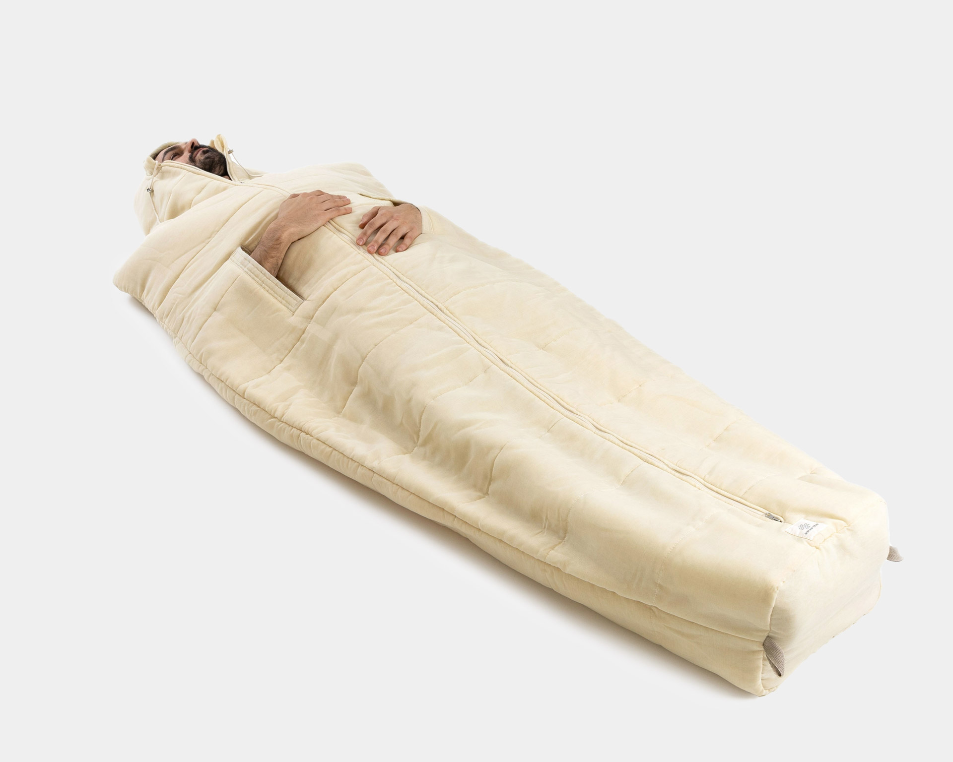 Nomad Heat Wool Sleeping Bag Trek Pro with person