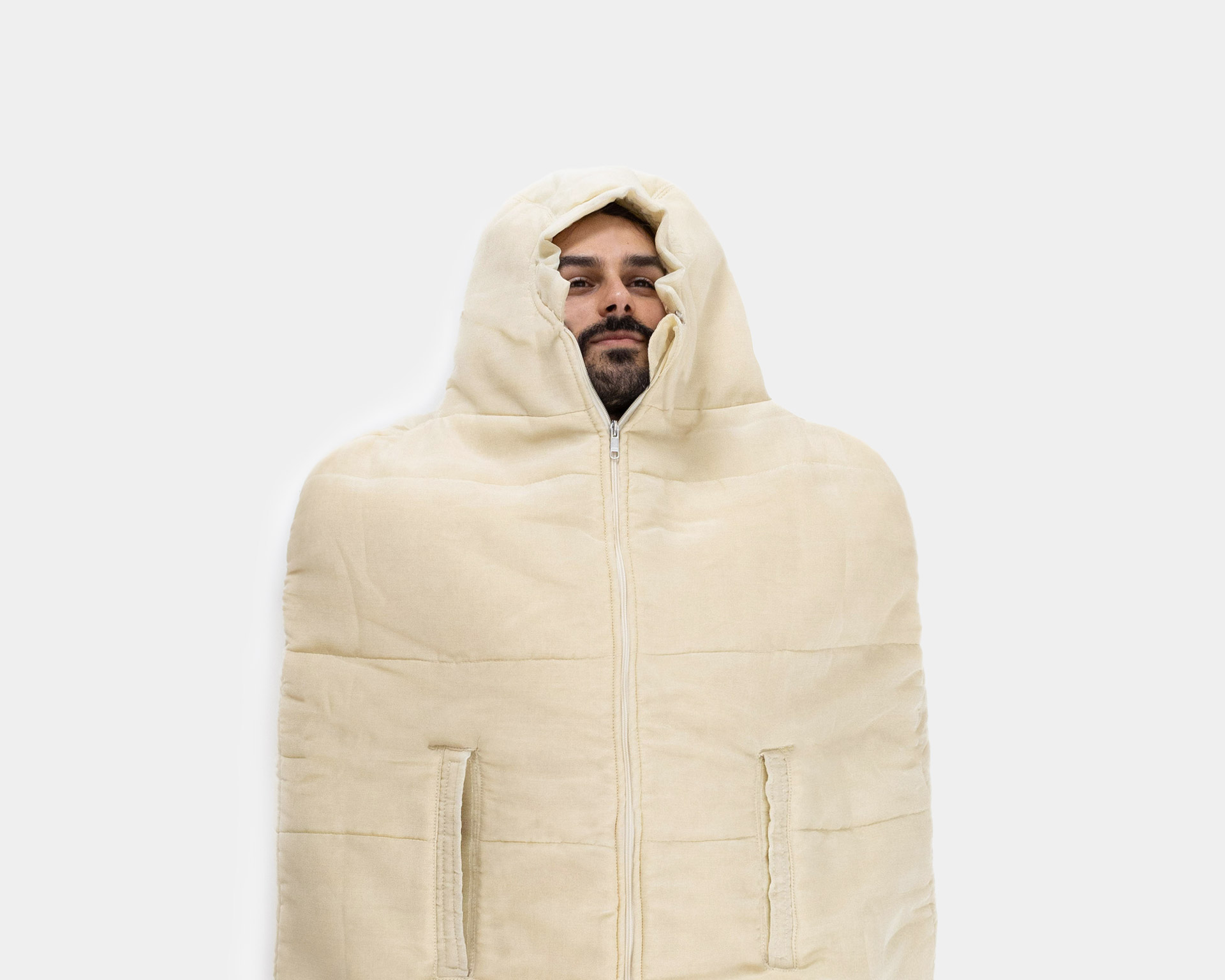 Nomad Heat Wool Sleeping Bag Trek Pro with person